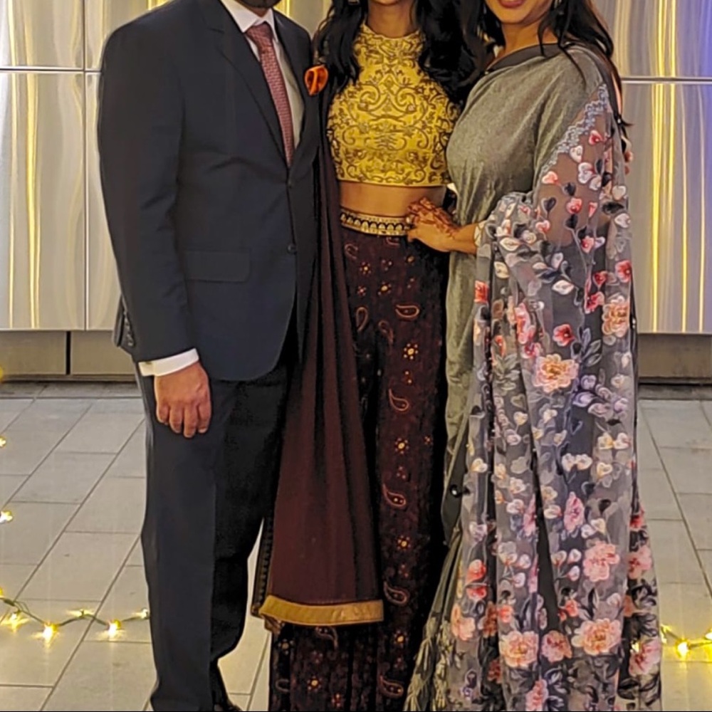 Elegant Yellow and Brown Lehenga
